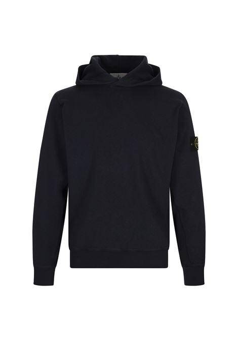 Felpa con Cappuccio Blu In Pile Di Cotone Malfilé Con Effetto OLD STONE ISLAND | K1S156100037-S0060V0020